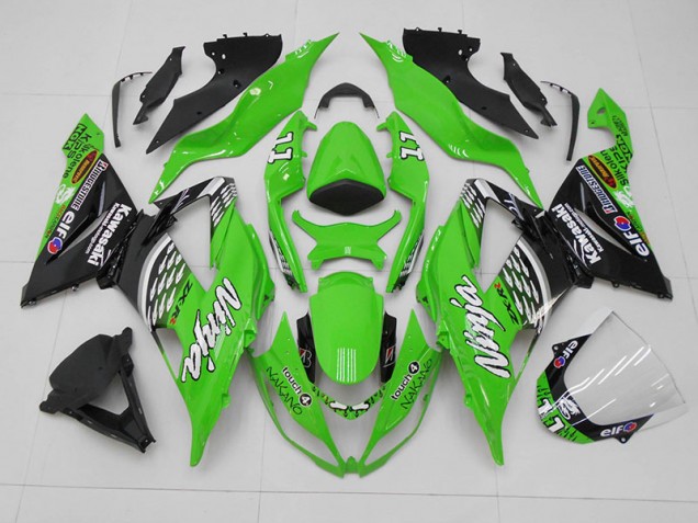 2013-2018 Green Black 11 ZX6R Motorcycle Fairings 2013-2018 Green Black 11 ZX6R Motorcycle Fairings