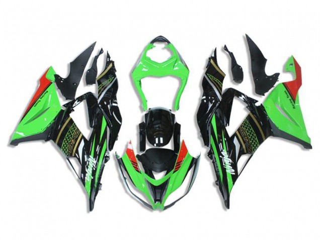 2013-2018 Green Black ZX6R Motorcycle Fairing 2013-2018 Green Black ZX6R Motorcycle Fairing