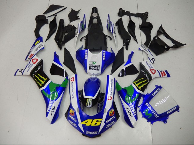 2015-2019 Blue Blue White ENEOS Movistar 46 YZF R1 Motorcycle Fairings 2015-2019 Blue Blue White ENEOS Movistar 46 YZF R1 Motorcycle Fairings