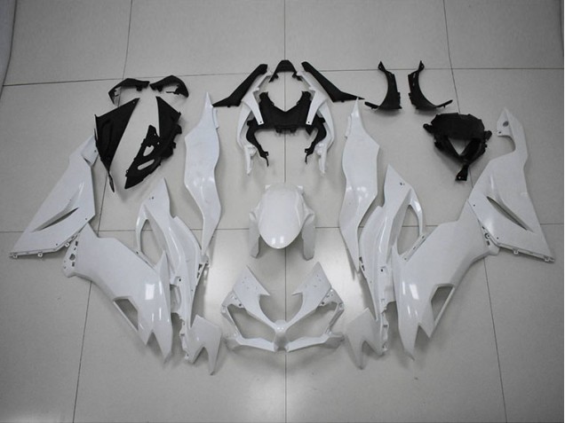2019-2023 White ZX6R Motorcycle Fairings 2019-2023 White ZX6R Motorcycle Fairings